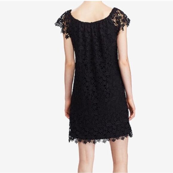 Ralph Lauren Lace Off Shoulder Cocktail Formal Shift Knee Stretch Dress Sz 2 - Picture 9 of 11